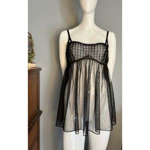 Victoria’s Secret : black sheer babydoll nightie